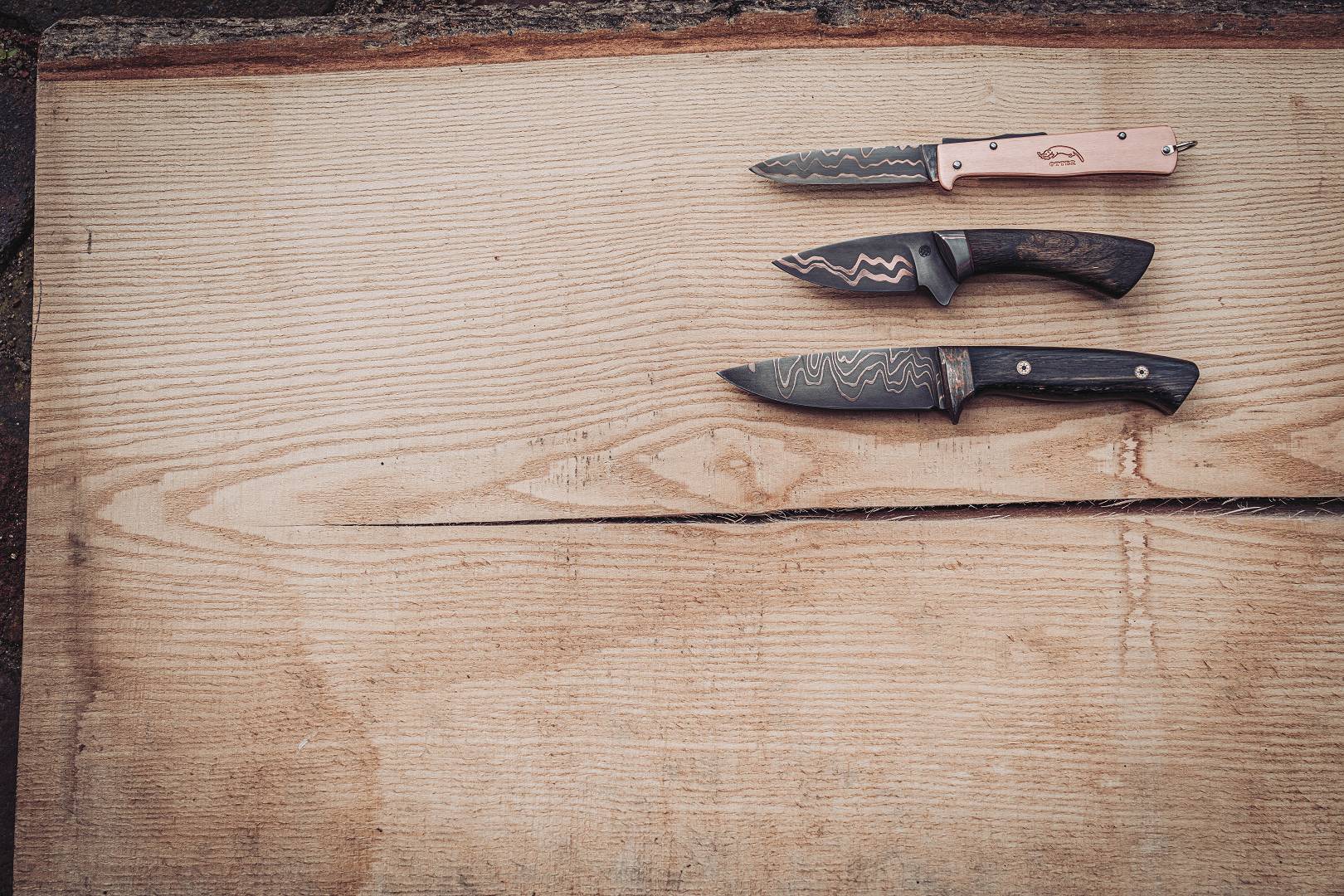 Wurmrot Moorschmied-Messer und Mercator-Wurmrot aus Kooperation mit Otter Solingen