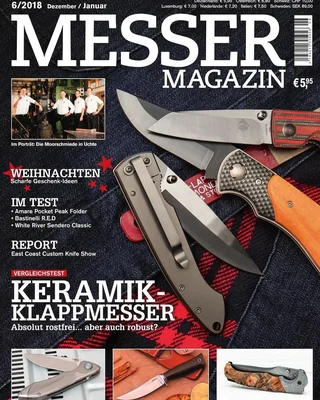MESSER MAGAZIN Cover Ausgabe 6/2018 mit Teaser Moorschmiede Uchte