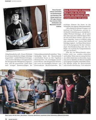 Kursteilnehmer Gruppenbild und Smokermesser aus dem Artikel