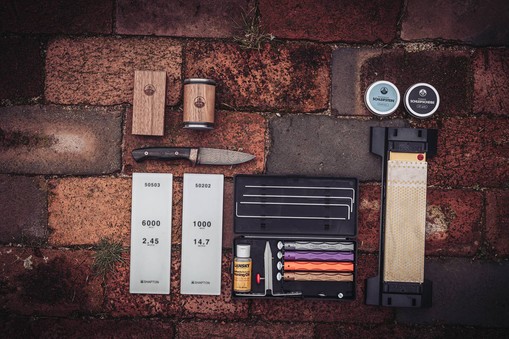 Verschiedene Schleifsteine und Sch&auml;rfsysteme im Vergleich &mdash; Shapton, Lansky, Diamant